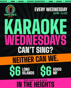 Karaoke Wednesdays flyer